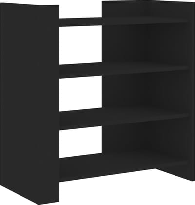 vidaXL - Dressoir - 73,5x35x75 - cm - bewerkt - hout - zwart