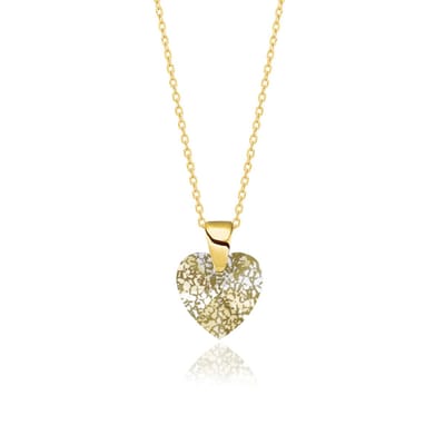 Montebello Ketting Aella KHG440 - Swarovski Hart - 925 Zilver Verguld - Ø10mm - 40cm