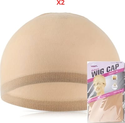 Nivard Kale Kop - Kaal Hoofd - Bald Cap - Kaal - Kaal Pruik - Wig Cap - Licht Bruin - 2 Stuks