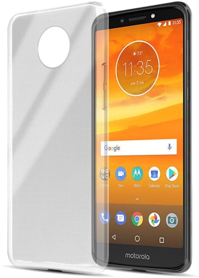 Cadorabo Hoesje geschikt voor Motorola MOTO E5 PLUS in VOLLEDIG TRANSPARANT - Beschermhoes gemaakt van flexibel TPU Silicone Case Cover