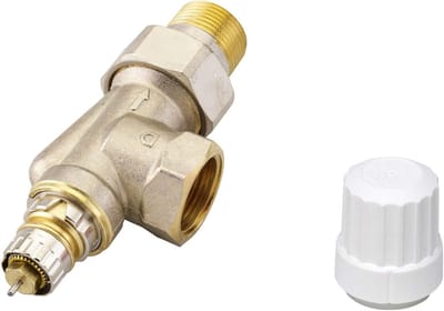 Verstelbare Haakse Radiatorkraan - 3/4" - Voor Twee-Pijps Installaties