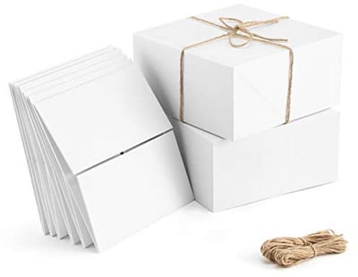Premium geschenkdozen 10 stuks met henneptouw voor kerstcadeaus en speciale gelegenheden