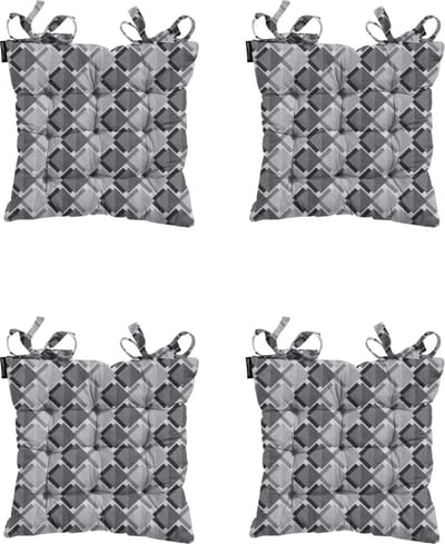 Madison - Zitkussen - Universeel - 4 stuks - 46 x 46 cm - Siem Grey - Tuin - Toscane
