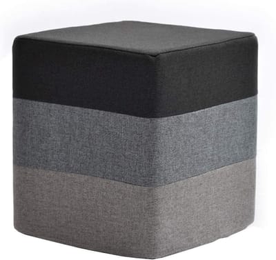 Kaptafel Kruk - Voetenbankje Poef - Comfortabel Zitten - Antislip Poten - 29 x 29 x 35 cm - Zwart