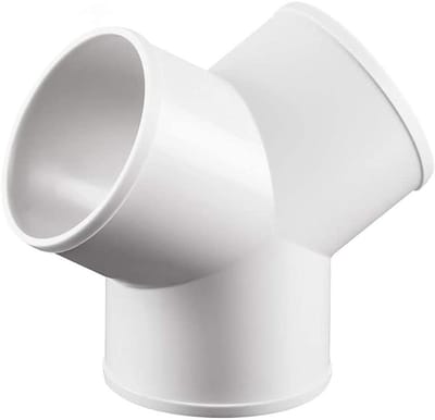 Dailygoods- Y-stuk 3 Manier - Duct Connector - ABS Kunststof - Diameter 97mm - Naadloos Lekvrij - Hoge Sterkte - Kanaalconnector