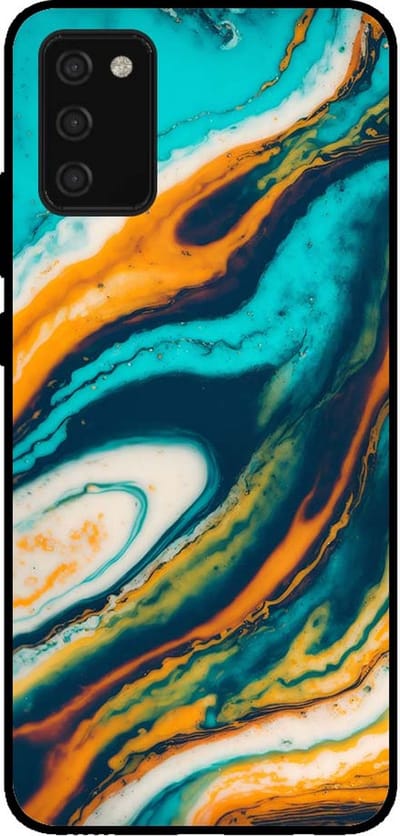Smartphonica Telefoonhoesje voor Samsung Galaxy A02s marmer look - backcover marmer hoesje - Groen geschikt voor Samsung Galaxy A02s