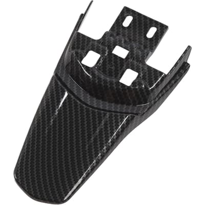 Garde-boue arrière de moto protecteur motif fibre de carbone garde-boue arrière robuste remplacement pour SurRon Light black
