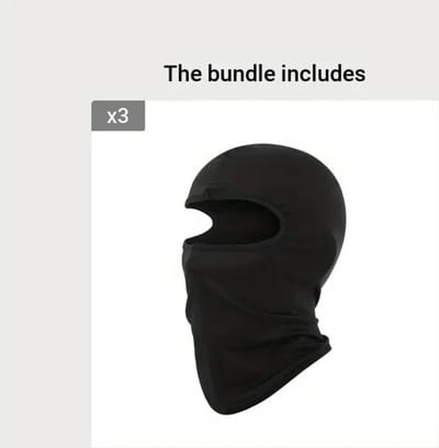 Livano Winter Masker - Balaclava - Ski Mask - Ski Masker - Bivakmuts - Full Face Mask - 3x Zwart