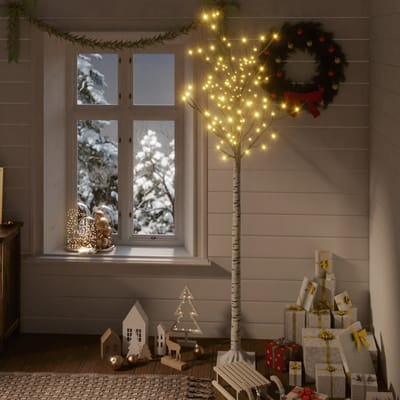 vidaXL - Kerstboom - wilg - met - 200 - warmwitte - LED's - binnen - en - buiten - 1,8 - m