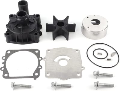ECTEATOY® 14-Delige Waterpomp Impeller Reparatieset voor V6 150/175/200/225/250/300 motoren - Buitenboordmotoren - Zeewaterbestendig RVS - Rubber