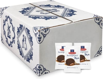 Daelmans Mini Chocolade Stroopwafels - 200 Stuks Individueel Verpakt - Authentieke Nederlandse Stroopwafels met Echte Boter, Cacaopoeder en Bourbon Vanille - Knapperig en Romig - Sinds 1904