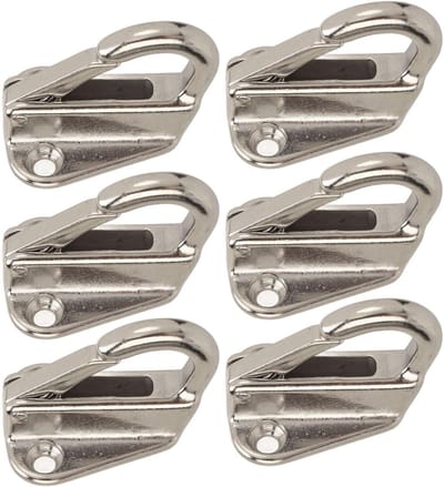 Cocoplus -- Spatbordhaken - Lente - Karabijnhaken - RVS - Boothardware - Kleding - Spatbordhangerhaken - 6 Stuks - Snap - Bevestiging - Touwhaak - Afweerhaak