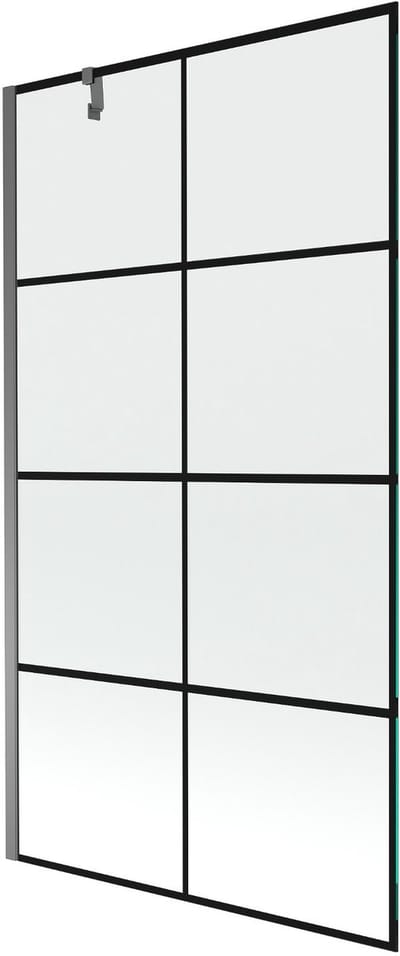Mexen Next douchewand 1-delig 100 x 150 , zwart raster, gun metal - 895-100-000-00-77-95