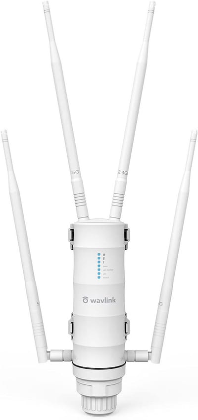 Outdoor WiFi Access Point AC1200 Dual Band Repeater & Extender met PoE - Weerbestendig