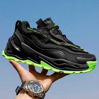 Herenschoenen Sneakers dames casual Herenschoenen tenis Luxe schoenen Trainer Race Ademende schoenen mode hardloopschoenen voor dames 44 black