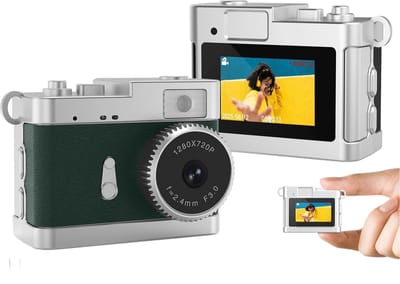 Camera - Digitale camera - Mini-digitale camera - 16GB - Ingebouwde flitser & retrofilters - Mini-zakcamera - Geschikt voor op reis, als tashanger, als verjaardagscadeau - Groen
