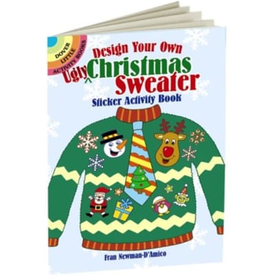 Design Your Own "ugly" Christmas Sweater Sticker Activity Book - Little Activity Books - Fran Newman-D'Amico