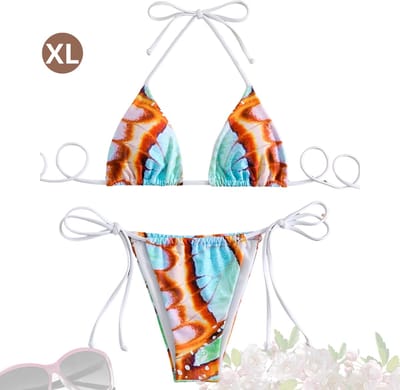 Livano Bikini Dames - Meisjes Bikini - Badpak - Push Up - Vrouwen Badkleding - Zwemmen - Sexy Set - Top & Broekje - Wit - Maat XL