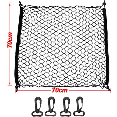 Universeel Auto Kofferbaknet Elastisch Bagagenet Vracht Organizer Opbergnetten Nylon Mesh Netten Rekbaar Auto Interieur Mesh Netwerk Zak black