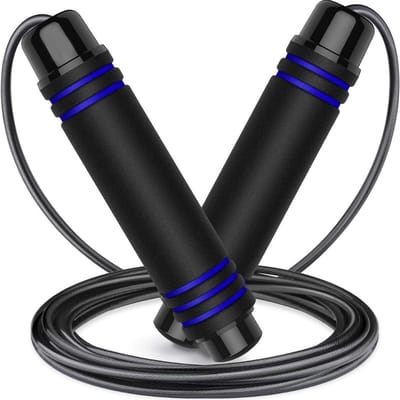 Springtouw met Teller - Elektrisch Jumprope Fitness - Draadloos voor Volwassen en Kinderen - Zwart