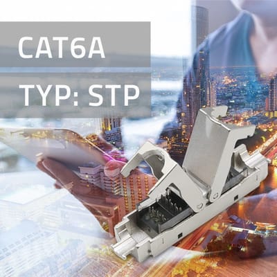 Qoltec RJ45 Stekker zonder sleuf STP |   CAT6A |   JACK PIN |   T568B |   T568A