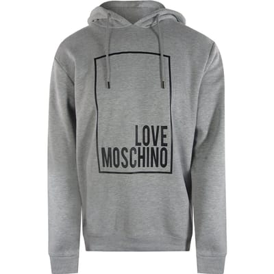 Love Moschino Box Logo Grijze Hoodie