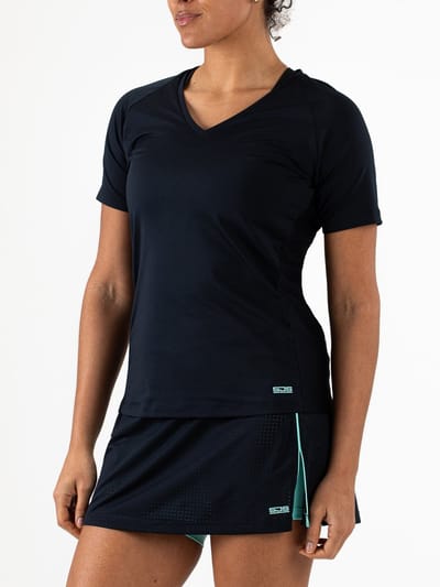 Sjeng Sports ISOBEL - Maat: S Dark Blue - Tennis Shirt Vrouwen - Sportshirt - Single Jersey