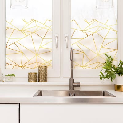 Privacy raamfolie - Geometrisch patroon - Stickers voor ramen en douchedeuren - 40x100cm