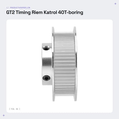 Dailygoods- Timing Riem Katrol 30/36/40/48/60 Tanden - Aluminium Legering - Binnenboring 5/6.35/8/10/12mm - 2 Stuks - H-type - Geschikt voor 3D Printer/CNC Laser Cutter