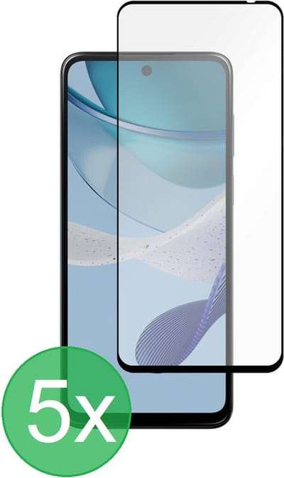 Full Screenprotector 5x Geschikt voor: Motorola Moto G53 - screen protector - volledige glas - bescherming - beschermglas - ZT Accessoires