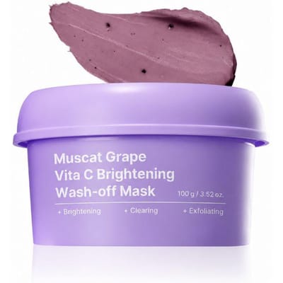 SUNGBOON EDITOR Masque Éclaircissant à Rincer Raisin Sauvage Vita C 100g Masque à l'Argile Korean Glow