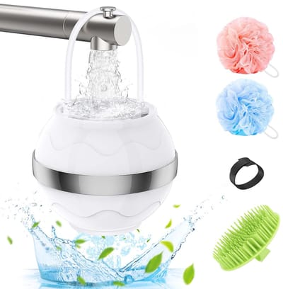 Dailygoods- Waterfilter - Badfilter met 8-laags filtercartridge - Waterontharder - Douchebal - Shampooborstel - Duurzaam ABS materiaal