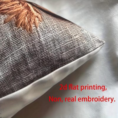 Unieke 2D Vlakgedrukte Koe Gezicht Kussensloop: Niet-echt Borduurontwerp Kussenhoes voor bank, Home Decoratie, 2D-print 45x45cm