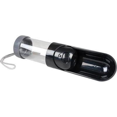 Duvoplus - Waterfles - Hond - Drinkfles Compact 300ml - 6,5x6,5x18,5cm Zwart - 1st