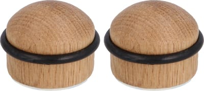 AMIG Deurstopper/deurbuffer - 1x - D35mm - inclusief schroeven - hout