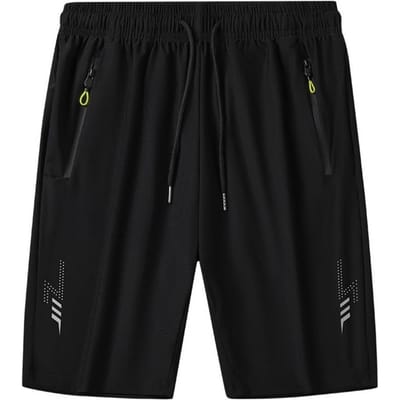 Heren Zomer Shorts Elastische Taille Verstelbaar Trekkoord Casual Kleding Shorts met Ritszakken Sneldrogend IJszijde Dun Sport Shorts B Praktisch Gebruik