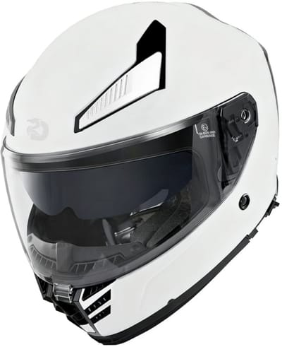 DAWNRISE Integraalhelm met dubbel vizier ECE 22.06 - Wit - Maat S