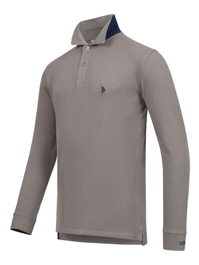 U.S. POLO ASSN. Heren langmouwen Polo Shirt gemaakt van katoenen elastaan