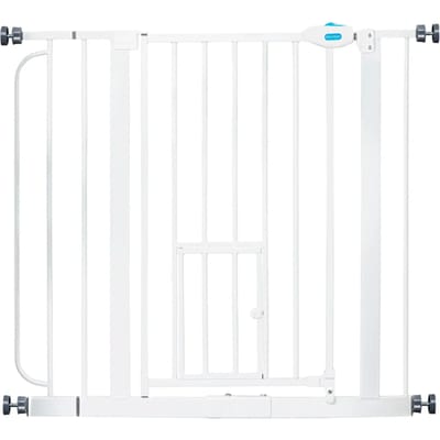 Carlson extra brede barrière dierenhek met deur voor kleine dieren 75 - 90 cm breed hond