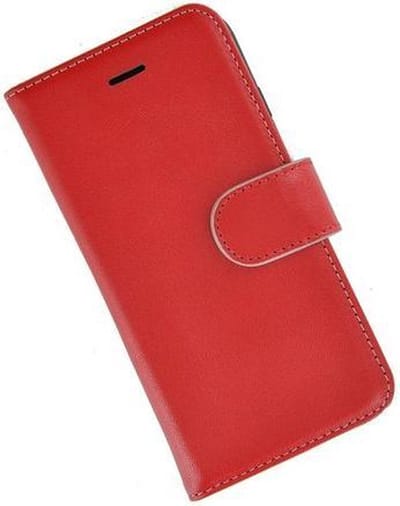 Pearlycase® Geschikt voor Samsung Galaxy S8 Plus Hoesje Handgemaakt Echt Leder Wallet Bookcase Rood Effen