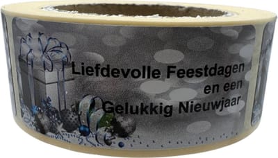 Kerststickers 150 stuks - liefdevolle feestdagen - kerstetiket - sluitzegel - kadootjes zilver - chique inpakken
