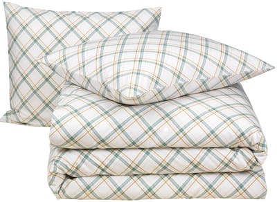 Moodit Dekbedovertrek Odil Dustin Amazon Green - 200 x 200/220 + 2x 60 x 70 cm - Katoen