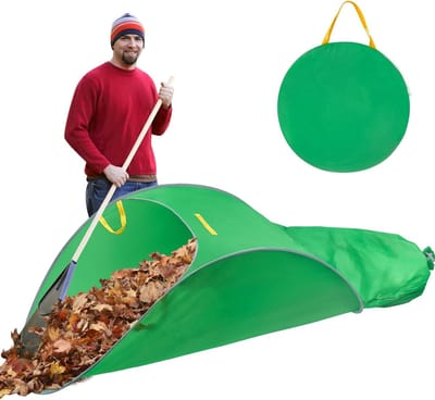 Tuinafvalzak - Bladverzamelaar - Capaciteit 70 gallon - Draagbare opvouwbare bladzak - 210 * 85 * 54 cm - Opvouwbaar ophaalgereedschap - Milieuvriendelijk en herbruikbaar - Tuinafvalzak - Groen