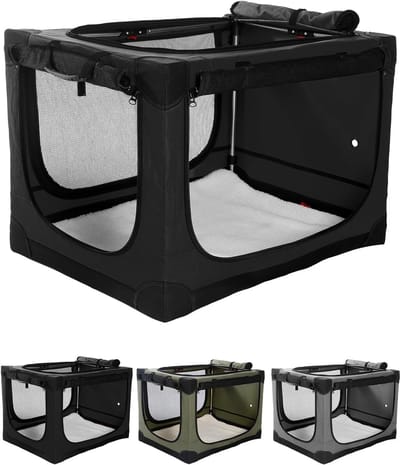 Honden Bench - Reis Bench - Veilig Reizen - Opvouwbaar Ontwerp - 30 Inch - Zwart