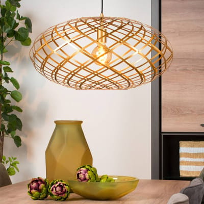 Lucide WOLFRAM - Hanglamp - Ø 65 cm - 1xE27 - Mat Goud / Messing