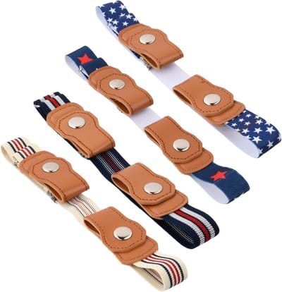 Verstelbare Elastische Kindergordels zonder Gesp, Onzichtbare Riem voor Jongens en Meisjes, Geschikt voor Jeans en Jurken, Multicolor, 50-53 cm