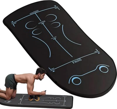 Ab Roller Mat - Vloerbeschermer Fitness - Thuis trainen - Schokabsorberend Schuim - 150 x 60 cm - Niet gespecificeerd