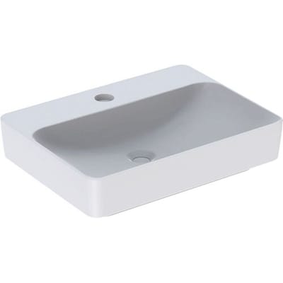Geberit VariForm Countertop washbasin 60 x 45 cm, rectangular, with tap hole bench 500.781.01.2
