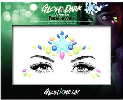 PartyXplosion Glow in the Dark Face Jewels Star