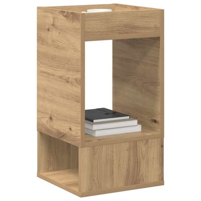 vidaXL - Bijzettafel - Artisan - Eiken - 30 - x - 30 - x - 56 - cm - Bewerkt - hout